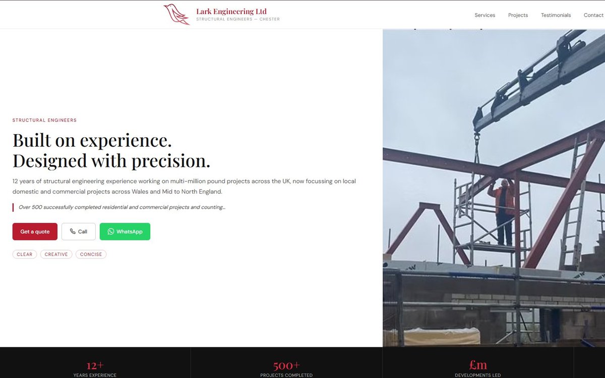 Lark Engineering website